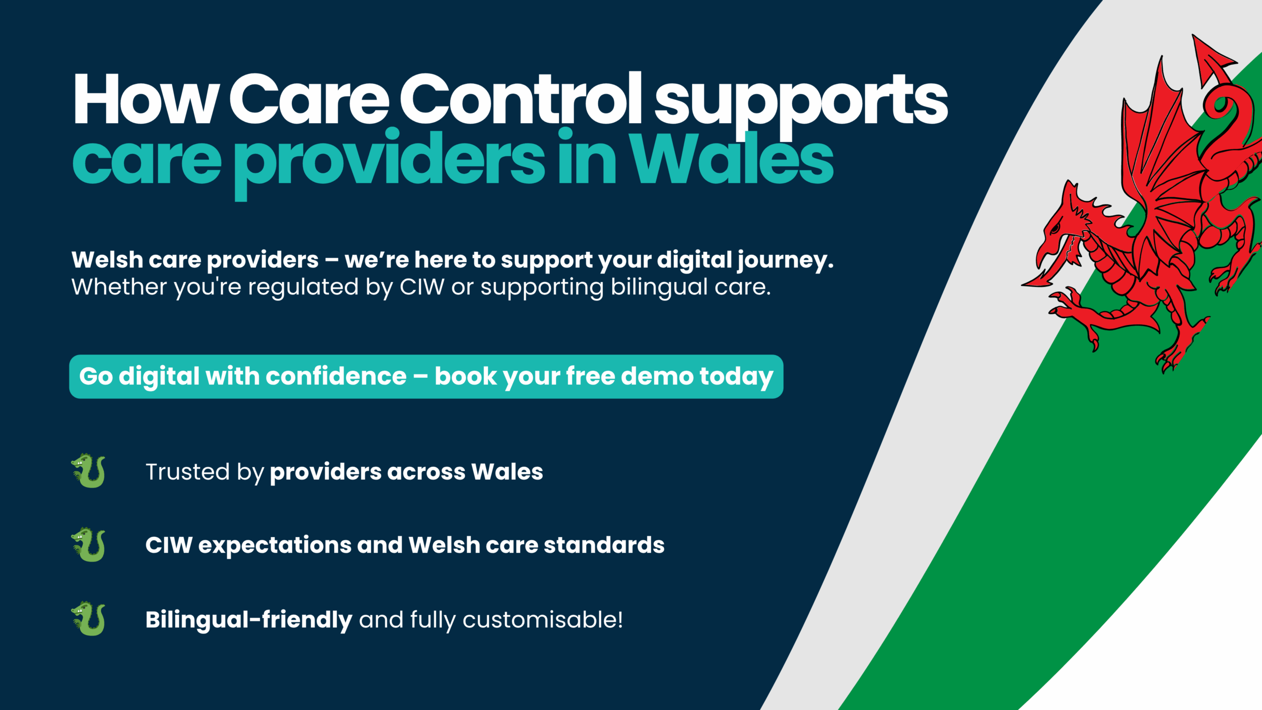 How does Care Control support care providers in Wales