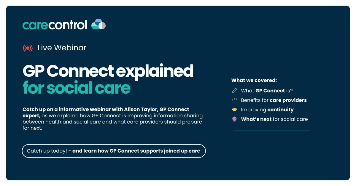GP Connect and adult social care: key takeaways from our webinar with Alison Taylor