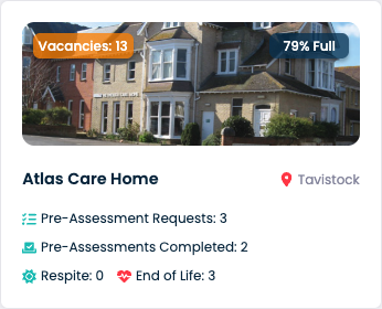 Atlas Care Home CRM example