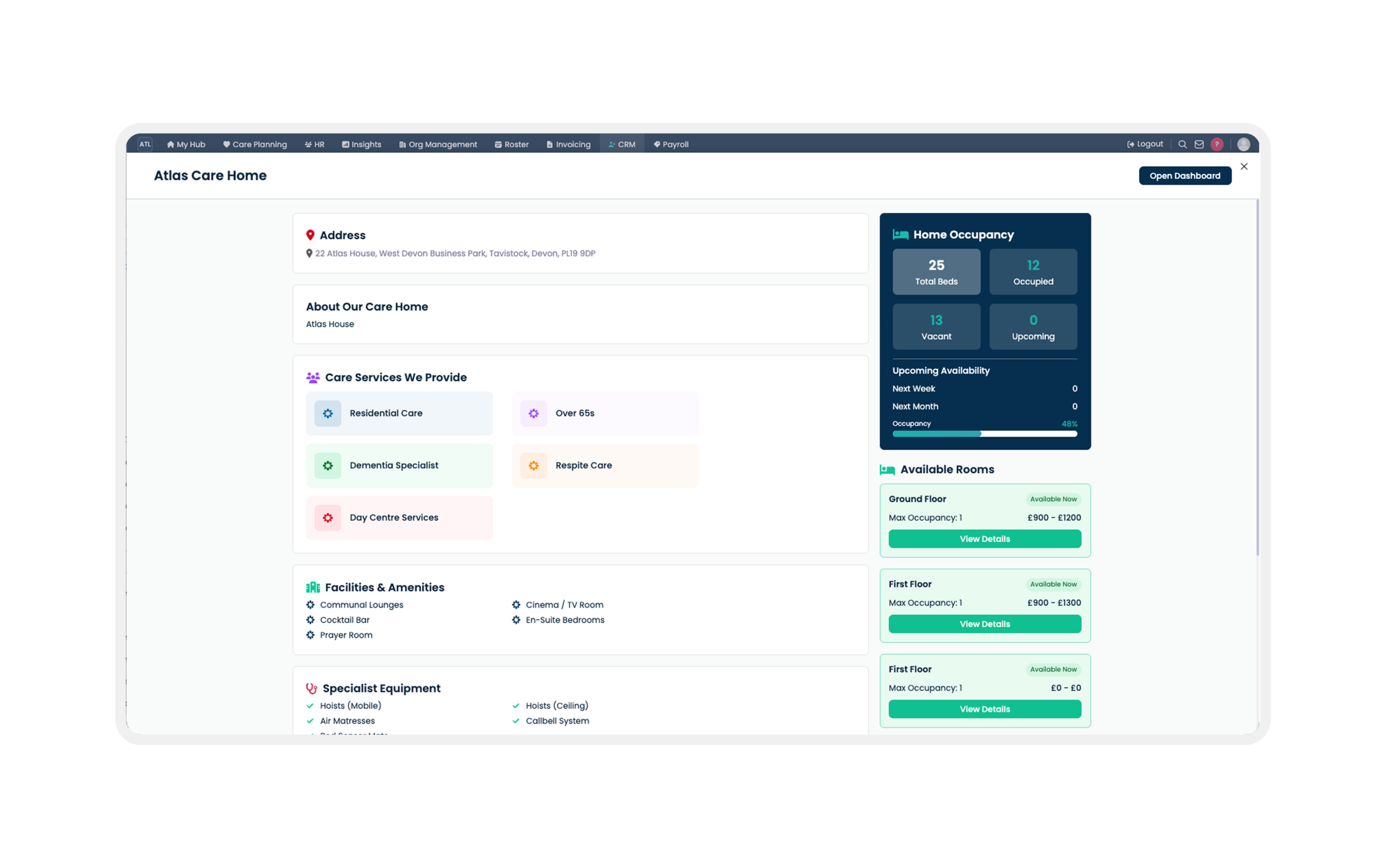 CRM Dashboard